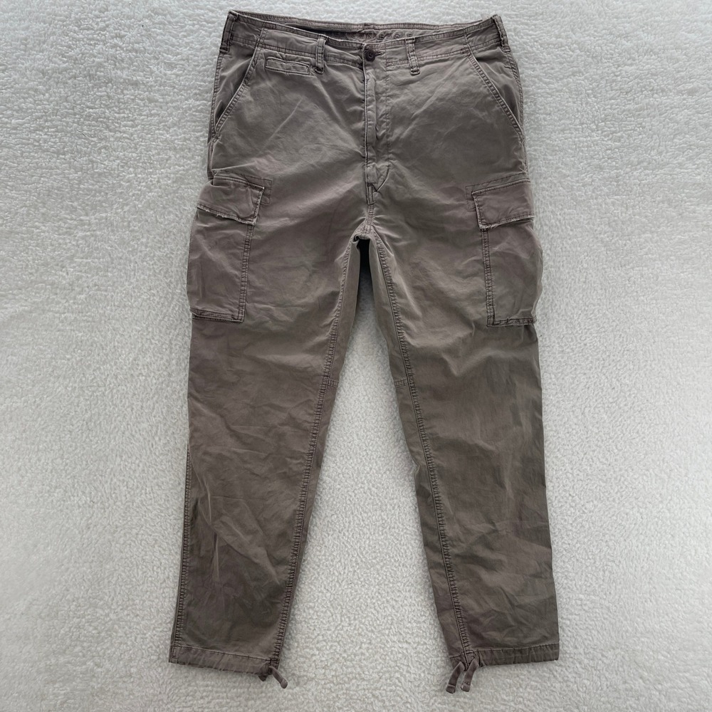 American Eagle Cargo Pants Mens 34x34 Beige Outdoors Gorpcore Paratrooper Y2K